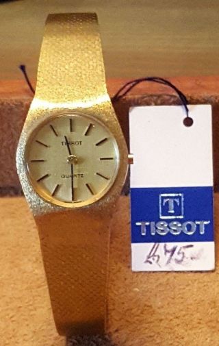 Nos Vintage Tissot Gold Plated Ladies Quartz Watch Cal:2032,  Booklet,  Guarantee
