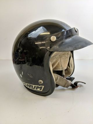 Vintage Bell Magnum Usa 1980s Motorcycle Helmet Black 7 - 1/8 57 Snell Dot