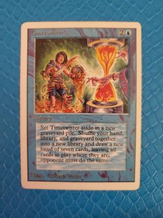 Hp Mtg Magic: The Gathering Unlimited Edition Rare Timetwister Hp - See Pictures