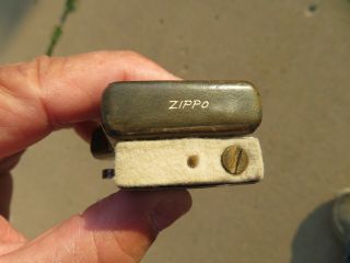 Rare Vintage 1950 - 57 Zippo Lighter In Factory Wrap Leather Finish Wow