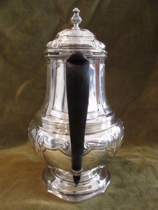 Gorgeous late 19th c french sterling silver tea pot Louis XIV st 860g 30,  3oz 11