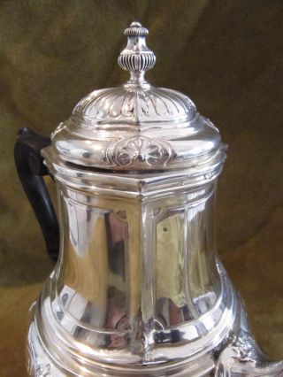 Gorgeous late 19th c french sterling silver tea pot Louis XIV st 860g 30,  3oz 12