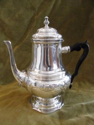 Gorgeous late 19th c french sterling silver tea pot Louis XIV st 860g 30,  3oz 2