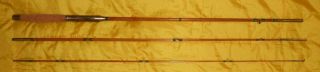 Early Split Bamboo Unk Maker 3 Pc 8 1/2 Ft.  Casting Rod
