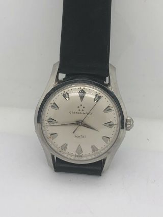 Vintage Eterna - Matic Kontiki Automatic 17j Stainless Steel Case Watch