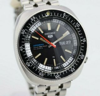 Vintage Seiko 5 Sports Automatic Diver Watch 5126 - 6030 Authentic Jdm H370/101.  1