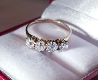 1.  50 Ct Victorian 14k Gold Old Mine Cut Diamond Wedding Band Ring Vs1/ Rare