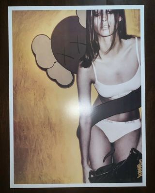 1999 KAWS Tokion Poster Christy Turlington Calvin Klein Vintage Ad Rare Bendy OF 2