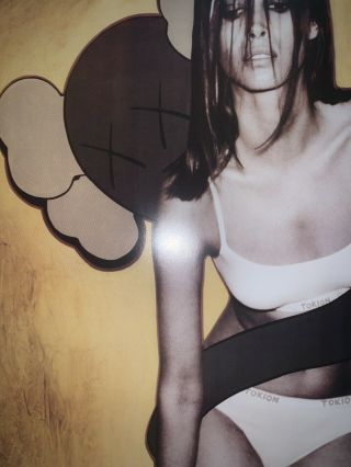 1999 KAWS Tokion Poster Christy Turlington Calvin Klein Vintage Ad Rare Bendy OF 3