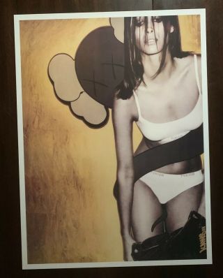 1999 KAWS Tokion Poster Christy Turlington Calvin Klein Vintage Ad Rare Bendy OF 4