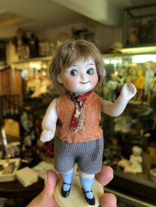 Delightful Antique 5.  5” All Bisque Kestner Googly Doll 292 Hairline On Torso 12