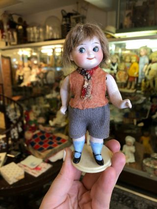 Delightful Antique 5.  5” All Bisque Kestner Googly Doll 292 Hairline On Torso