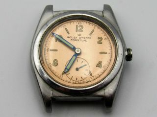 Vintage 1942 Rolex Bubbleback Steel Automatic Watch Dial Only