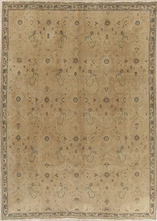 7 X 10 Wool Hand - Knotted Muted Floral Oriental One - Of - A - Kind Area Rug