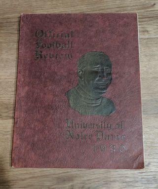 1930 Notre Dame Football Review Rare Vintage Championship Rockne Leahy