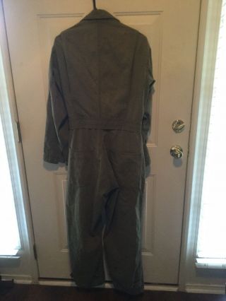 Vintage WWII US Army Coveralls,  HBT,  1 Piece Model 1 Suit,  13 Stars On Buttons 2