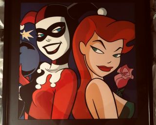 Batman The Animated Series Wb Vintage Art Harley Quinn And Poison Ivy