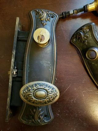 Vintage Corbin Brass Entry Door Lock Set