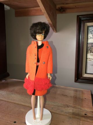 Midge Barbie Doll Brunette Bubble Cut American Girl Transitional 1964 Japan (m8)