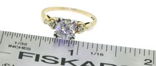 Antique Victorian 14K 2 - tone gold 1.  1CT diamond wedding/engagement ring size 6.  5 3