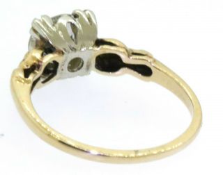 Antique Victorian 14K 2 - tone gold 1.  1CT diamond wedding/engagement ring size 6.  5 4