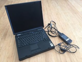 Vintage Dell Inspiron 7500 Computer Laptop Cd & Floppy W/ Charger 15.  4 " Screen