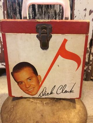 Vintage Dick Clark 45 RPM Record Carrying Case 1950 ' s Photo & Autograph VGC 3