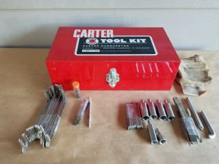 Vintage Carter Carburetor Tool Kit With Tools