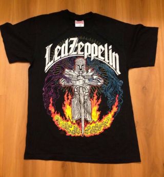 Rare Vintage Led Zeppelin T - Shirt Let The Music Be Your Master Rock Tour Shirt