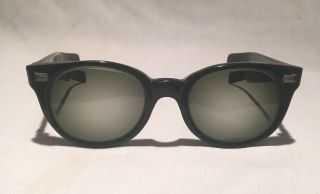 Vintage 1950 - 60s Ao American Optical 6 Eyeglass Frame Black Large Paddle Temples