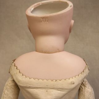 19 Inch Closed Mouth Kestner Marked XII German Bisque Doll Sailor Costume c.  1890 9