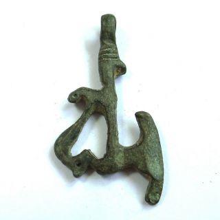 Viking Celtic Ancient Artifact Bronze Pendant Amulet With Axe