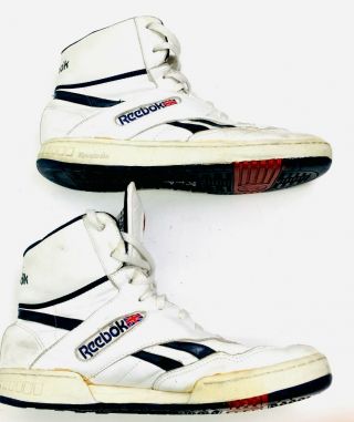 Vintage 80s Reebok High Top Men Shoes Sneakers Bb4600 Retro Size 11