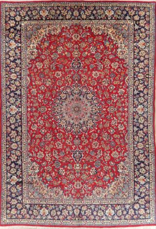 Traditional Floral RED Najafabad Area Rug VINTAGE Hand - made Oriental WOOL 10x14 2