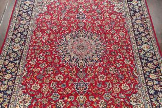 Traditional Floral RED Najafabad Area Rug VINTAGE Hand - made Oriental WOOL 10x14 4