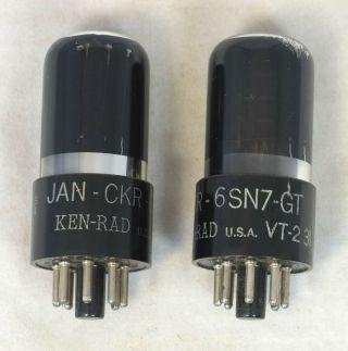 2 Vintage Ken - Rad Jan - Ckr 6sn7gt Vt - 231 Tubes