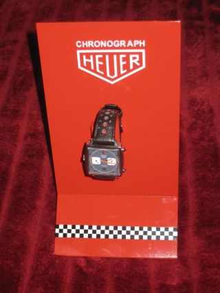 Heuer Metal Display Vintage Monaco 1133b Carrera 1153 Camaro Autavia Calculator