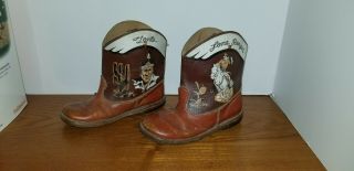 Vintage Classic Lone Ranger & Tonto Youth Kids Cowboy Boots Rare