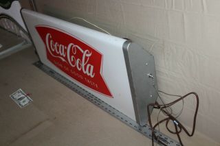 RARE 1950S DRINK COCA COLA SIGN OF TASTE LIGHTED SIGN FISHTAIL COKE 7
