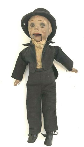 Vintage Charlie Mccarthy Ventriloquist Puppet Doll 20”