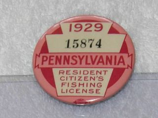 Pa Pennsylvania Fishing License 1929 Wow With Paperwork