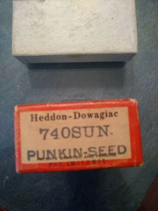 vintage heddon 740 punkinseed lure 11