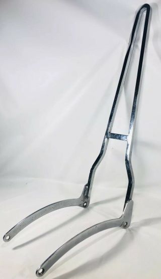 Vintage Harley Davidson Ironhead Chrome 27.  5” Tall Sissy Bar Iron Head Sissybar