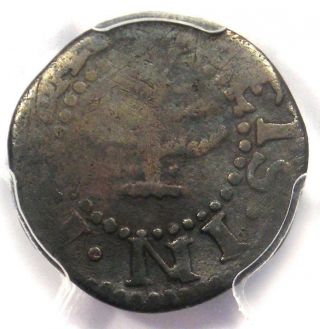 1652 Massachusetts Pine Tree Sixpence Coin (6p,  Pellets) - Pcgs Vg Detail - Rare