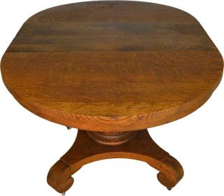 17652 Victorian Oak Empire Style Dining Table – 44 Inch 8