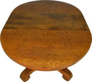 17652 Victorian Oak Empire Style Dining Table – 44 Inch 9