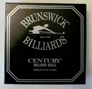 Vintage Brunswick Century Billiards Pool Balls Made In Belgium