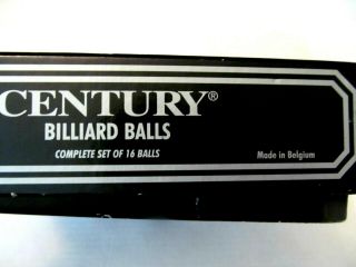 VINTAGE Brunswick Century Billiards Pool Balls Made in Belgium 4