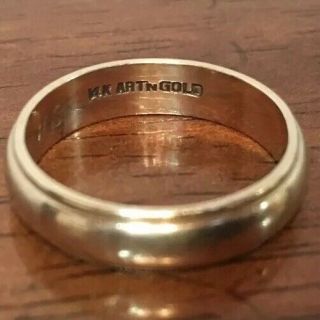 Vintage Estate 14k Solid Yellow Gold Men’s Wedding Band Ring Size 9 5mm 5.  2 Gram 5
