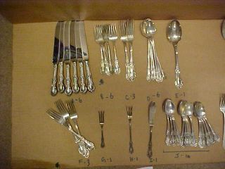 International Sterling Silver scrap or ? Wild Rose 48 oz with out knives 43pc. 9
